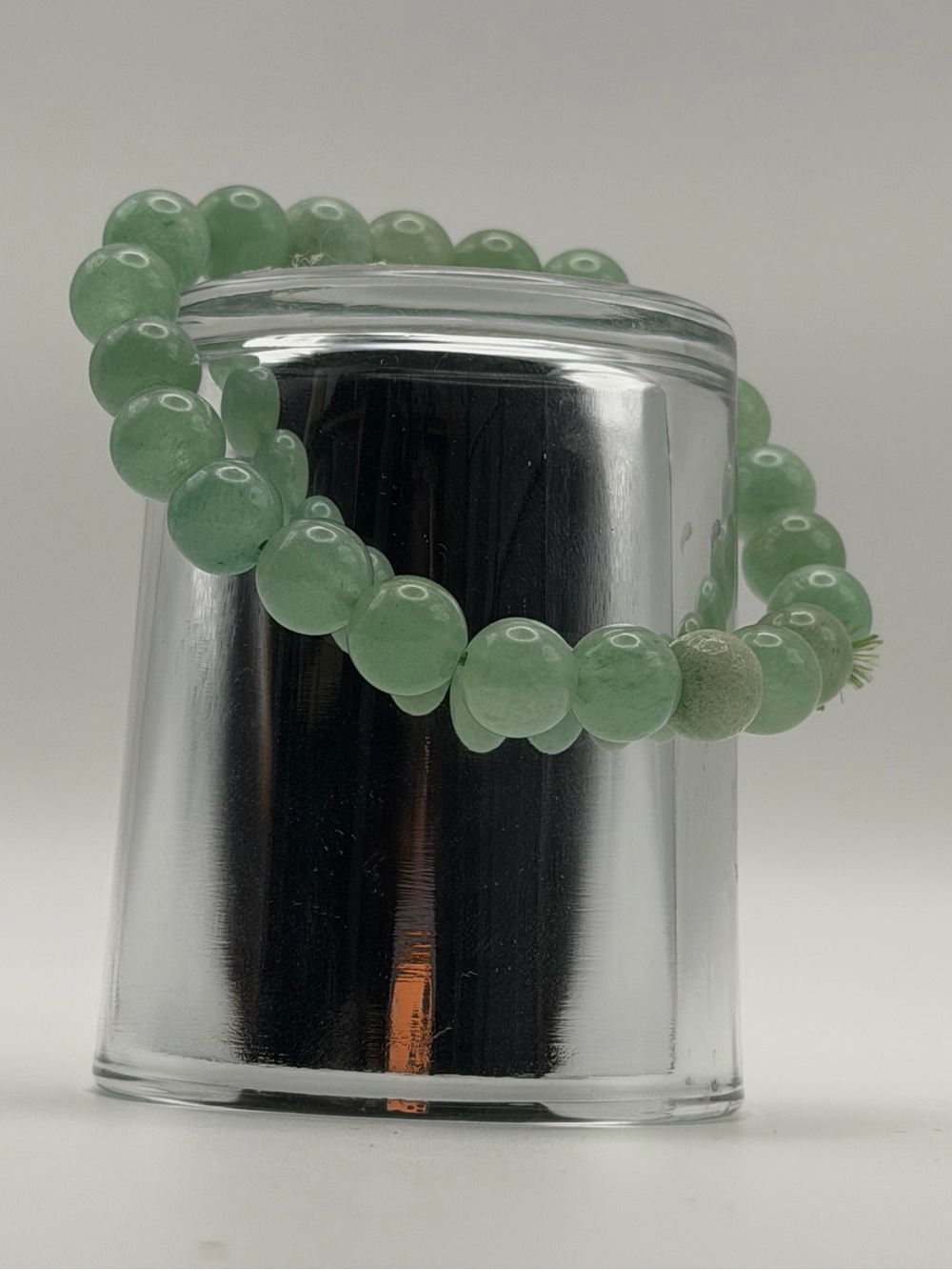 Green Aventurine Bracelet Earthy Boho Stretch Beaded Everyday Boutique Jewelry